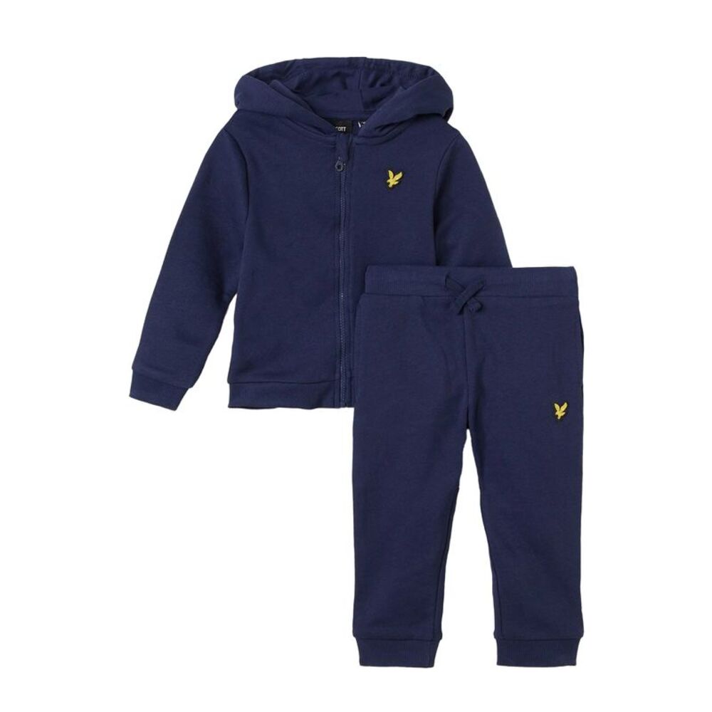 Lyle & Scott Baby Boys Cotton Blend Hoodie And Joggers Set / Navy